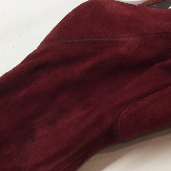Stuart Weitzman red suede stretch stiletto boots - Picture 7 of 7